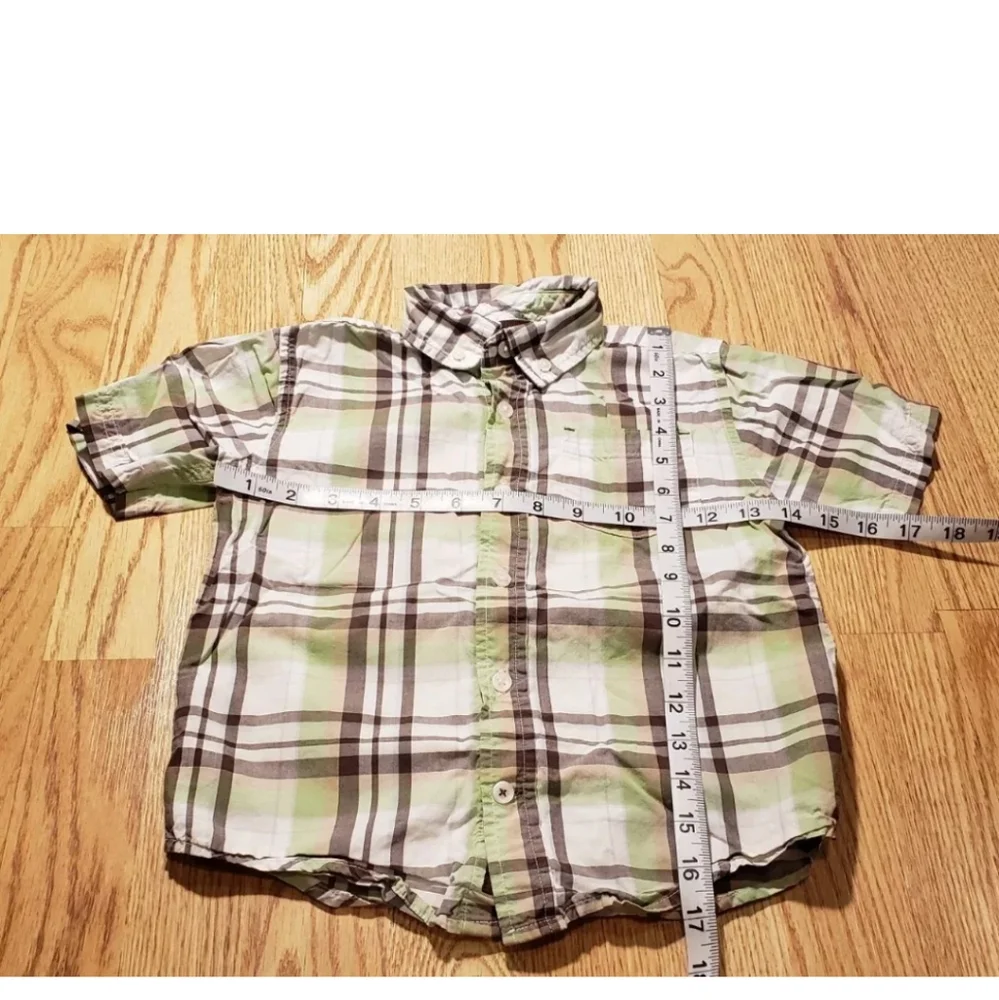 Gymboree Boys Button Up Shirt Size: XS 3-4 Short Sleeve